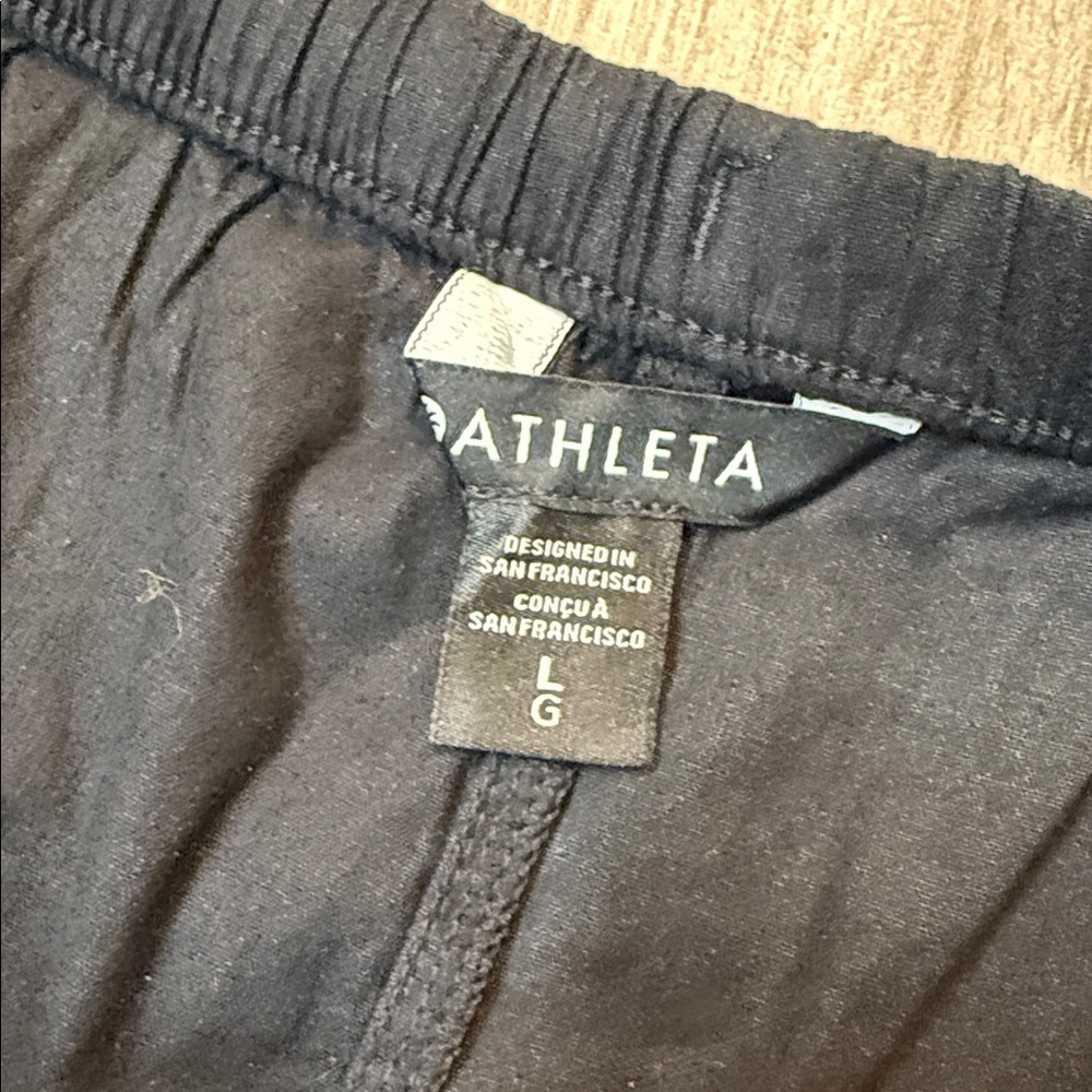Athleta Paradise Wide Leg Pant Black Drawstring Waist Large NWT - Picture 6 of 10